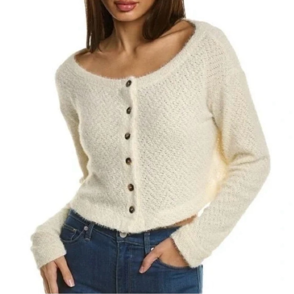 NWT Project Social T Paulina Chenille Cardigan - Picture 2 of 11